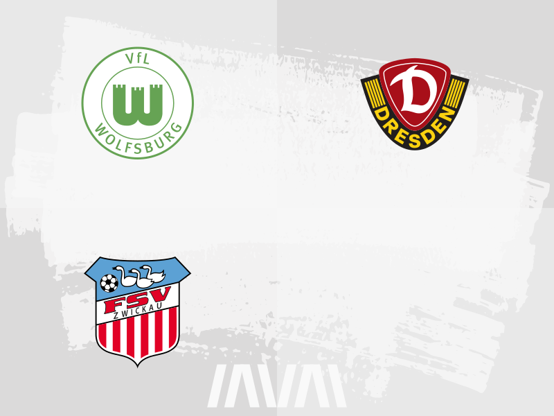 Wolfsburgs Torjubel beim VW Cup Zwickau gewinnt gegen Dynamo